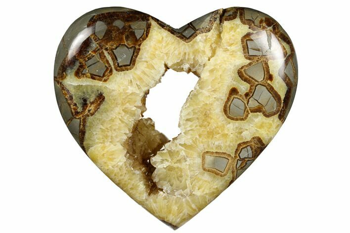 Bargain, Polished Utah Septarian Heart - Broken Heart #170298